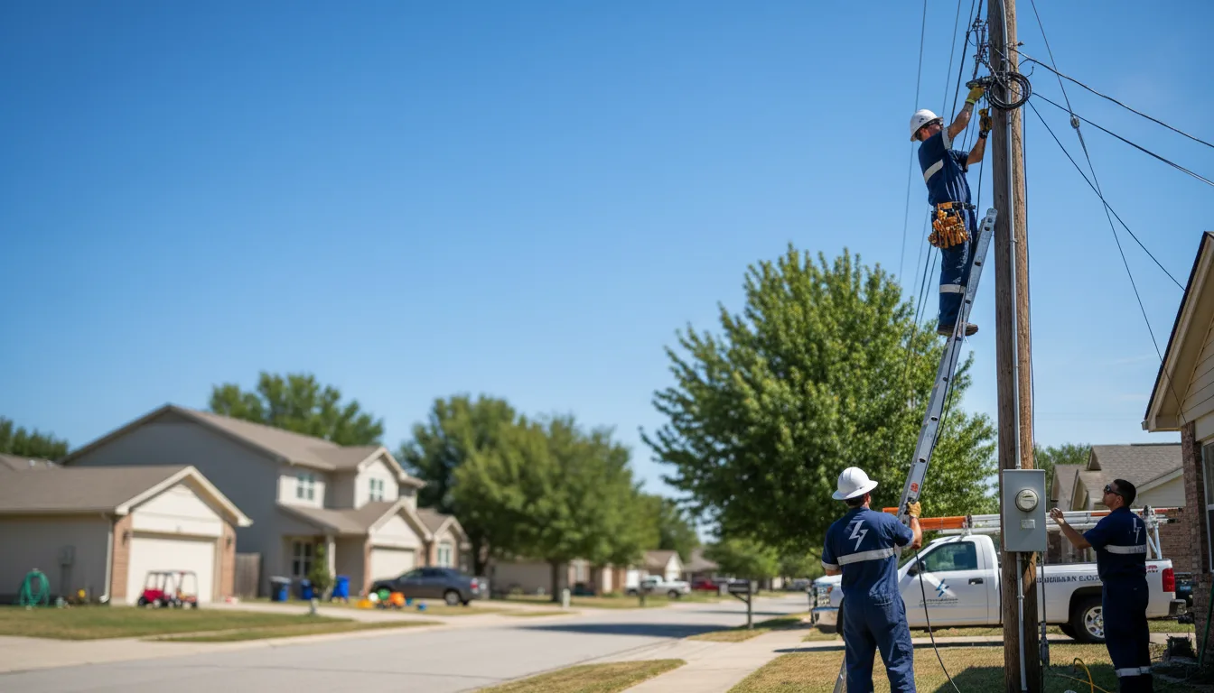 Residential electrician providing installation services in Bedias, TX